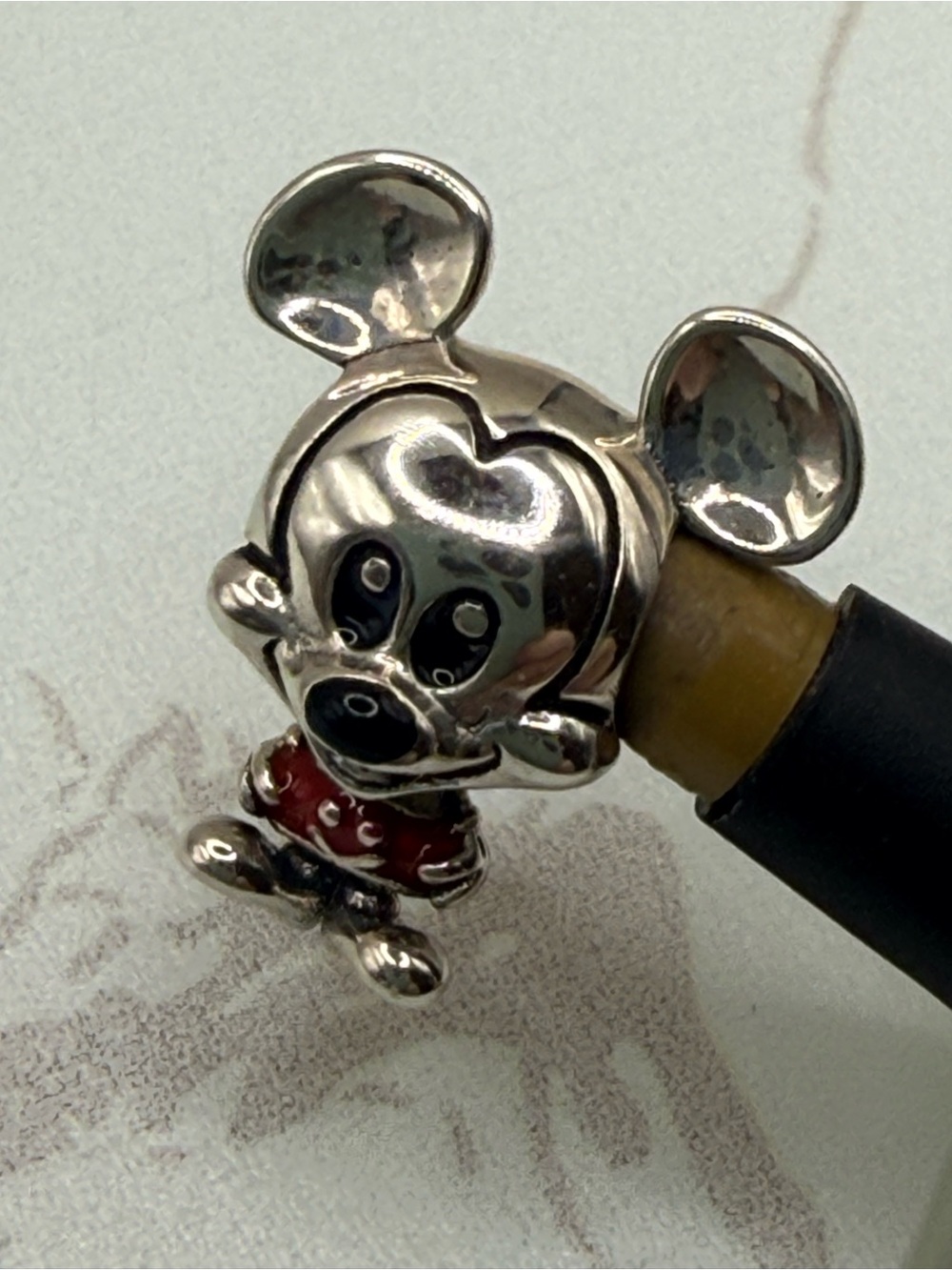 Pandora Disney Mickey w Big Head & Red Shorts Charm